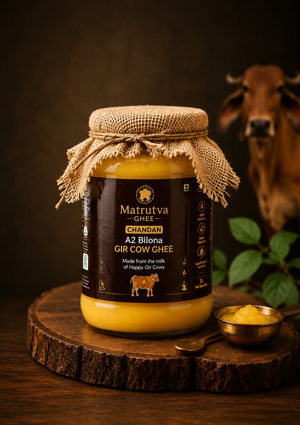 Matrutva Chandan A2 Bilona Gir Cow Ghee